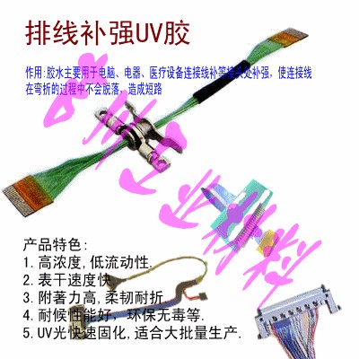 供应极细同轴线/LVDS线补强UV胶